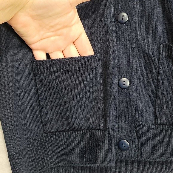 NWT Claudia Uniform Escolares Navy Blue Button Front Cardigan Juniors Size 12 - Picture 6 of 13